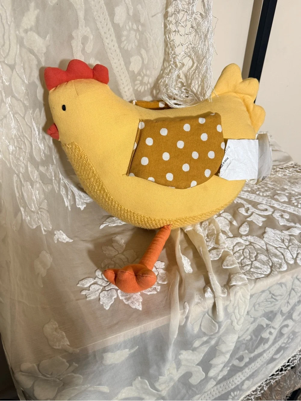 Pillowfort Chicken Hen Pillow Yellow Farmhouse Cottagecore Decor